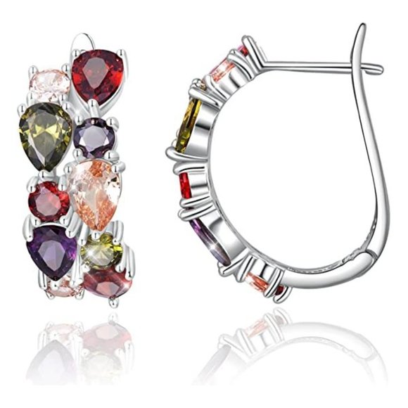 NEW Sparkling Bling Swarovski Crystal Rhinestone Earrings + FREE Gift! - Picture 7 of 8